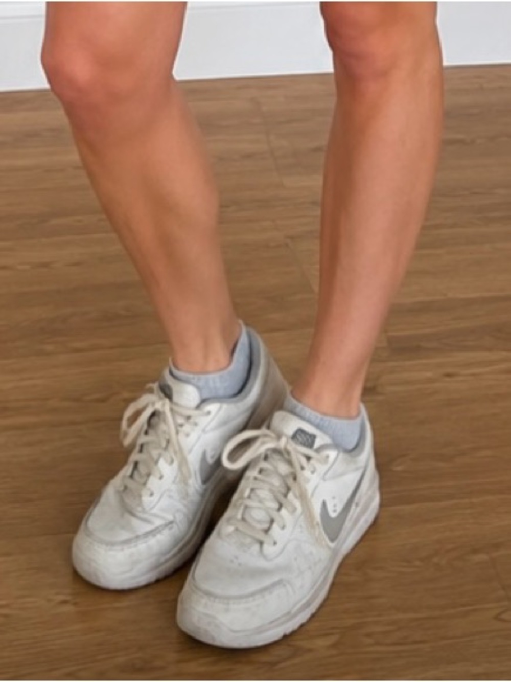 Nike White and Gray Women's Training Core Shoes